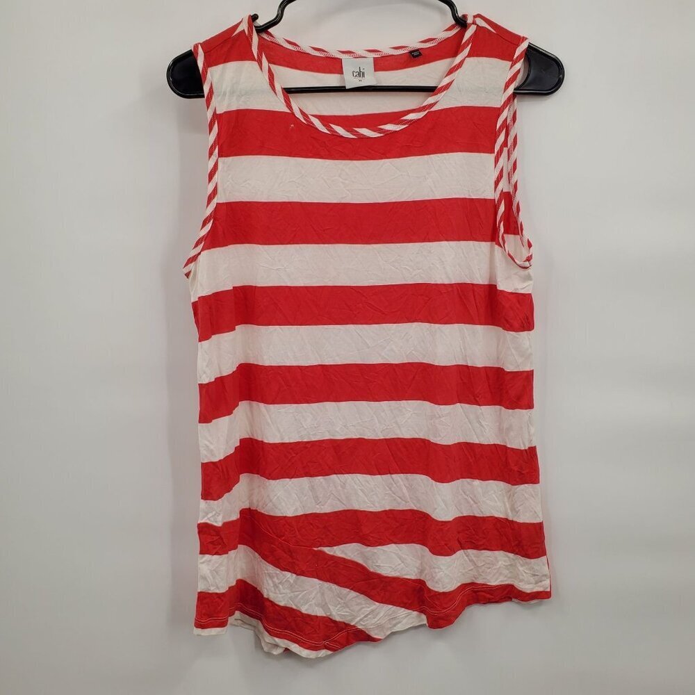 Cabi Carousel Tank Candy Stripe Sleeveless Top Women Size Medium Summer Casual